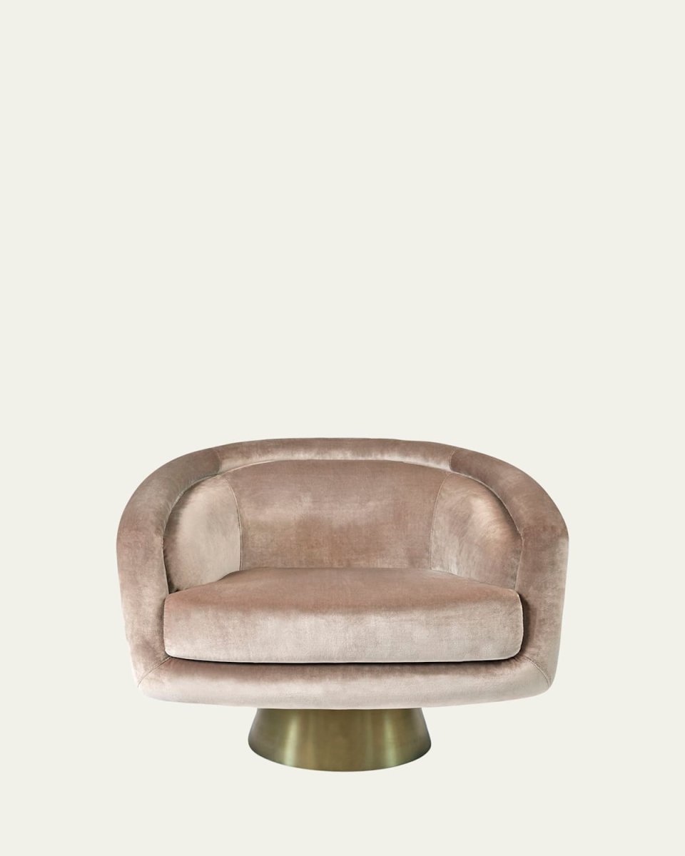 Bacharach Velvet Swivel Chair